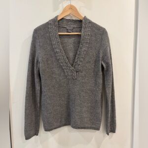 Ann Taylor Charcoal V-Neck Sweater